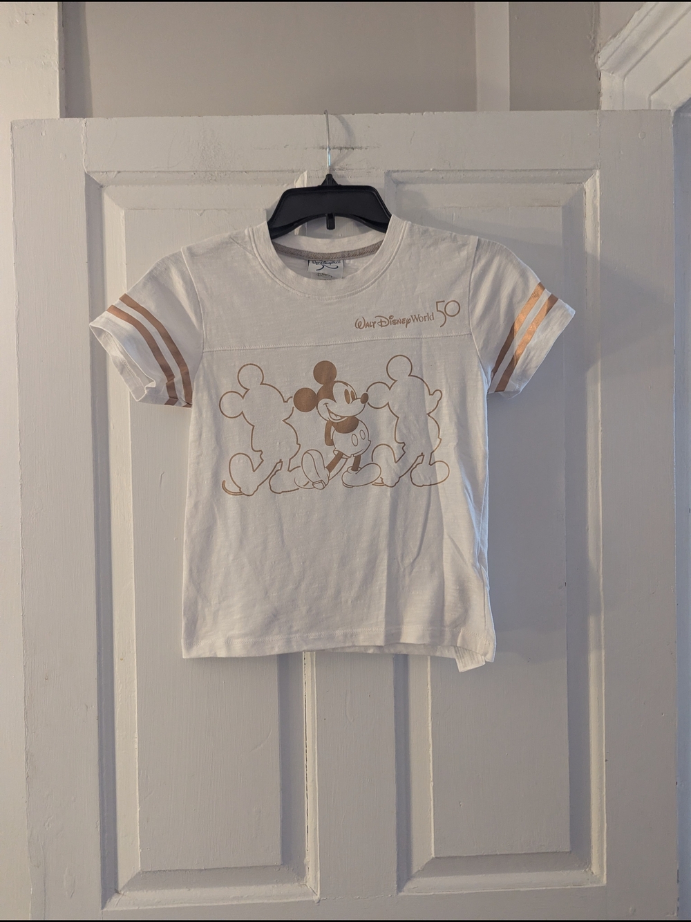 Disney White & Gold Mickey 50th Anniversary Kids Tee